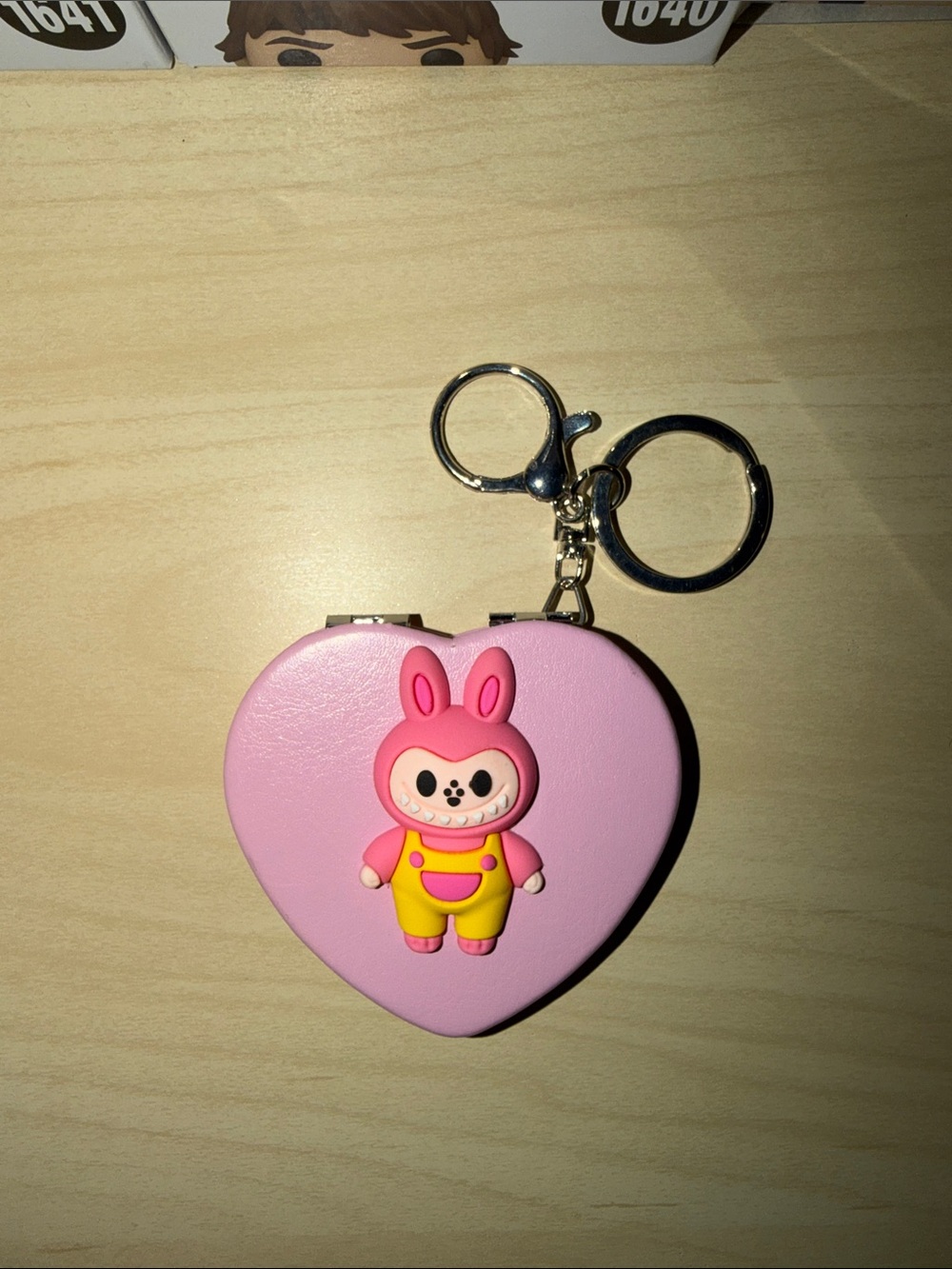 Monster Compact Mirror Keychain